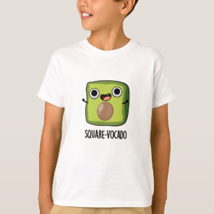 Fyrkant-vocado Rolig Kub Avokado Puns T Shirt