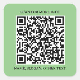 Fyrkantanslutning: Kodstämpel för QR-kod för föret Fyrkantigt Klistermärke