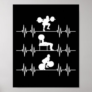 Fyrkantig, avlyft pulsslag PowerLyft Poster