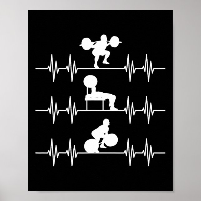 Fyrkantig, avlyft pulsslag PowerLyft Poster (Framsidan)