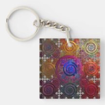 Fyrkantig, cirkulär Nyckelring på hovplattor