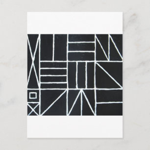 Fyrkantig dans (linjeminimalism) vykort