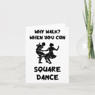 Fyrkantig dans Varför dansa Square Dancer Square D Kort