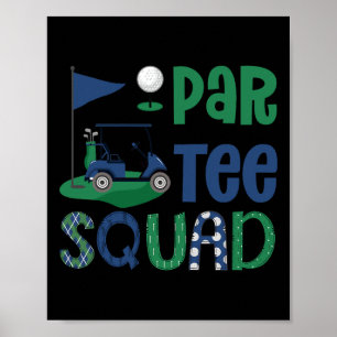 Fyrkantig familjmatta av Golf Älskare-Födelsedagsf Poster