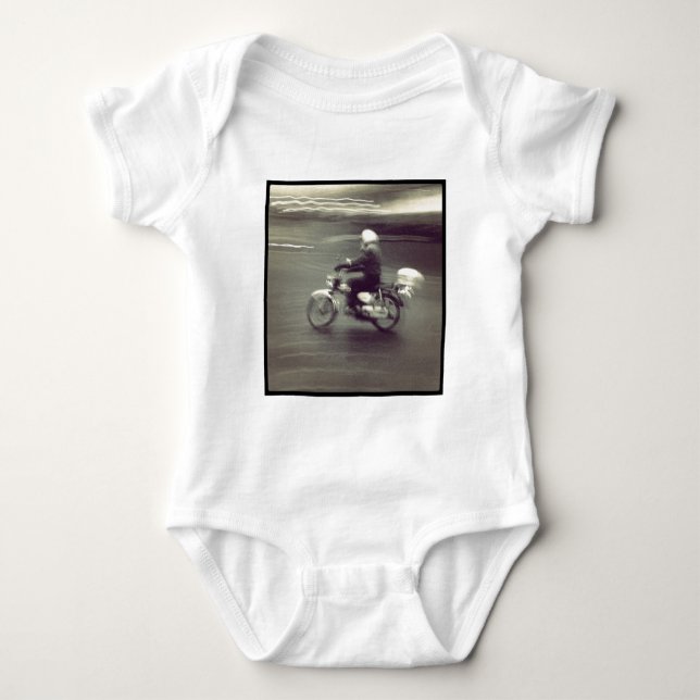 Fyrkantig Foto - Snabb Moped T Shirt (Framsida)