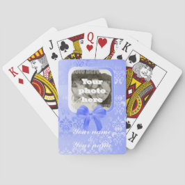 Fyrkantig fotomall på mauve-dämpare spel kort