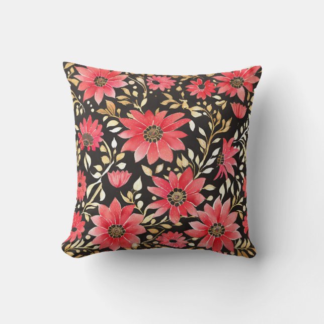 Fyrkantig fyllning för blommigt kudde (Framsida)