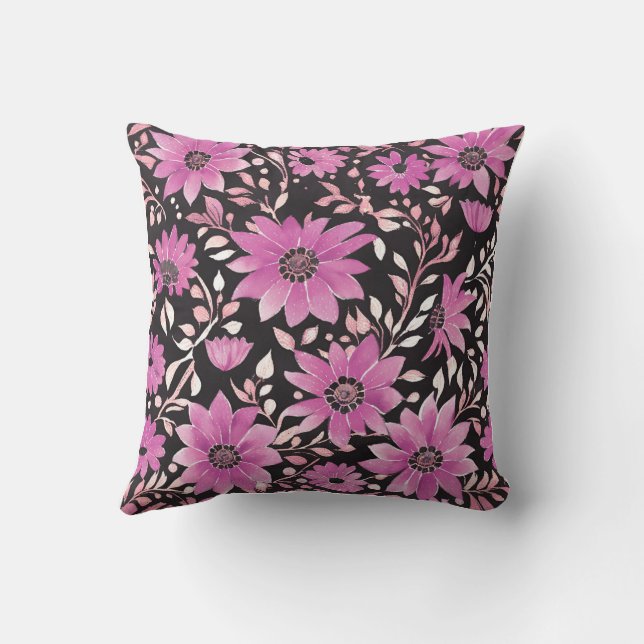 Fyrkantig fyllning för blommigt kudde (Baksida)