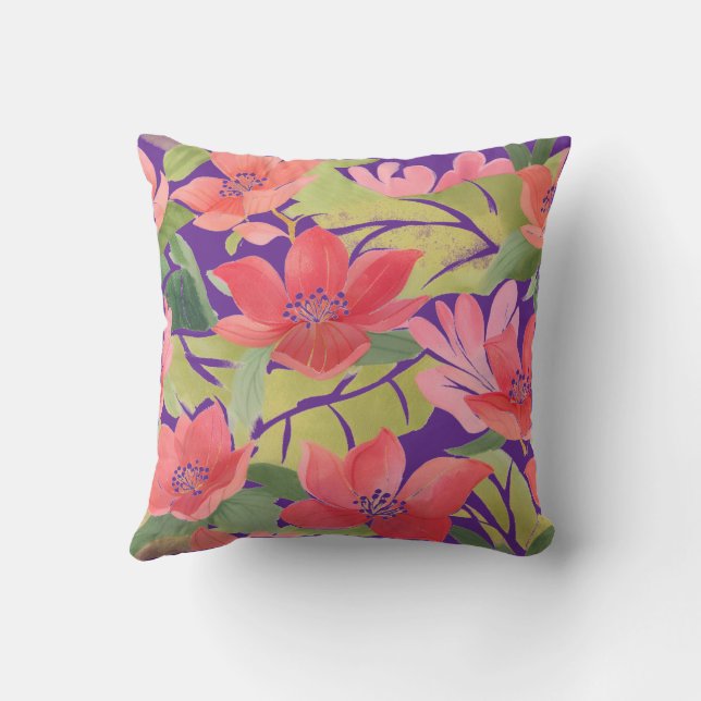 Fyrkantig fyllning för blommigt kudde (Baksida)