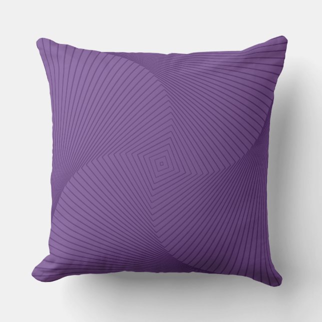Fyrkantig fyllning, Lila Spiral design Kudde (Framsida)
