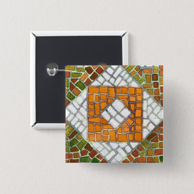 Fyrkantig Fyrkantknapp för ÖUMN MOSAIC-kvadrat Knapp (Framsida & baksida)