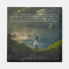 fyrkantig kylmagnet med inspirerande meddelande magnet