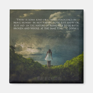 fyrkantig kylmagnet med inspirerande meddelande magnet