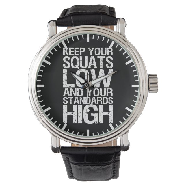 Fyrkantig låg - Boodybuilding Workout Motivational Armbandsur (Framsida)