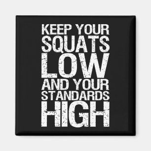 Fyrkantig låg - Boodybuilding Workout Motivational Magnet