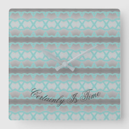 Fyrkantig lås med kalk och Grått Klocka