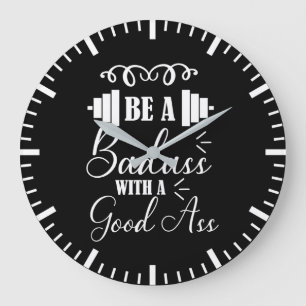 Fyrkantig Leg Day - Gym Workout Motivational Stor Klocka