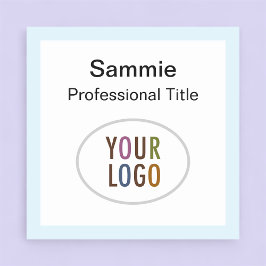 Fyrkantig Namn Märke Logotyp Spänne eller Magnetis Namnbricka