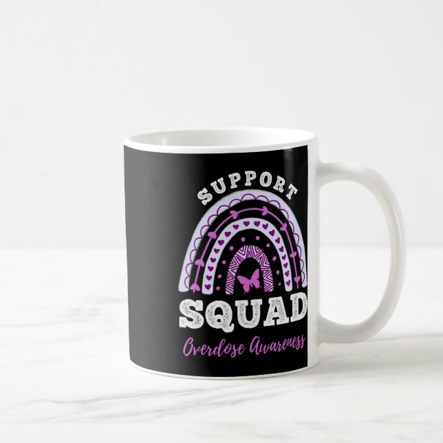 Fyrkantig överdosering Medvetenhet Regnbåge Kaffemugg (Höger)