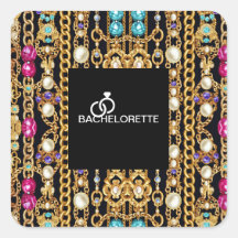 Fyrkantig pärlkedja fyrkantiga klistermärken.