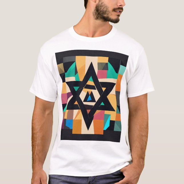 Fyrkantig, platt Logotyp T-Shirt (Framsida)