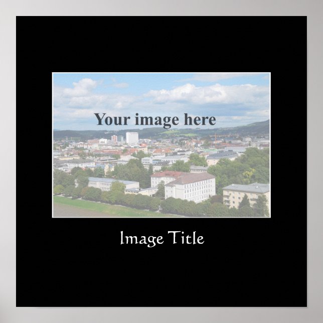 Fyrkantig poster mall med svart format (Framsidan)