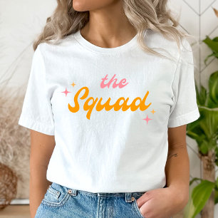 Fyrkantig Rosa och Orange T Shirt