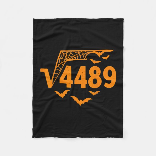 Fyrkantig rot 4489 Roligt Halloween-meme 67 Math L Fleecefilt (Framsidan)