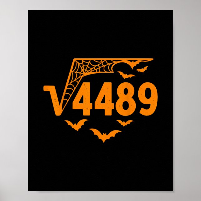 Fyrkantig rot 4489 Roligt Halloween-meme 67 Math l Poster (Framsidan)