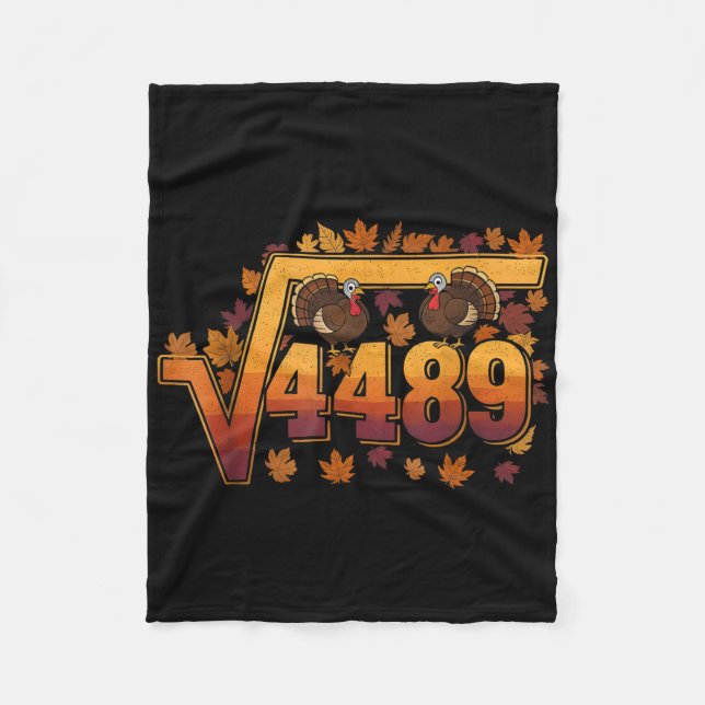 Fyrkantig rot 4489 Roligt Thanksgiving Meme 67 Mat Fleecefilt (Framsidan)