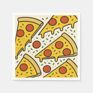 Fyrkantig servett design för New York-stil pizza