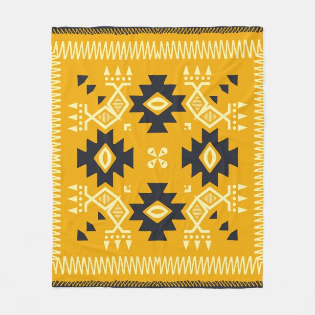 Fyrkantig shawl, blommigt batik. fleecefilt (Framsidan)