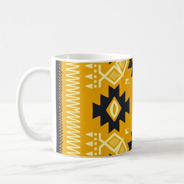 Fyrkantig shawl, blommigt batik. kaffemugg (Vänster)