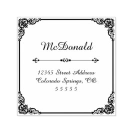 Fyrkantig - Självförtärande Adress Frimärke Självfärgande Stämpel