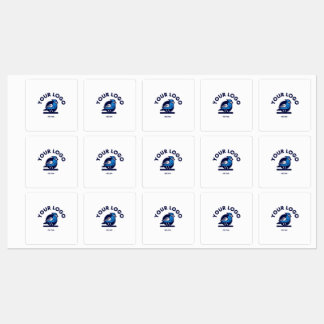 Fyrkantig självhäftande/vattentät etikett