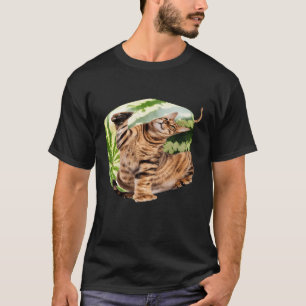 Fyrkantig Vattenmelon Katt Meme Rolig Hybrid Kattu T Shirt