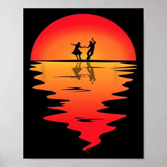 Fyrkantig Vintage på kvadratstrecket Poster (Framsidan)