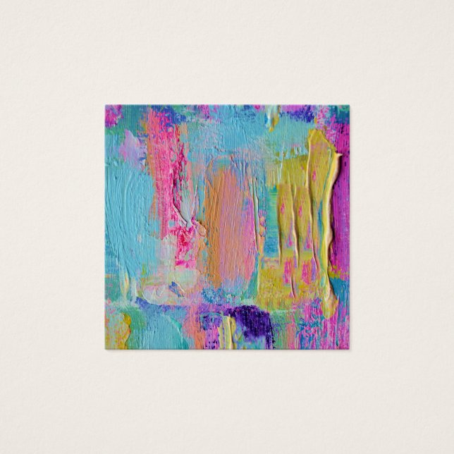 Fyrkantiga affärs-, presentations-, konst-, meddel fyrkantigt visitkort (Framsida)