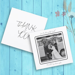 Fyrkantiga, enkla fotoport för Bröllop i Tack Kort