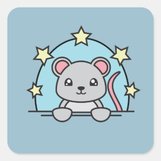 Fyrkantiga fästpunkter fyrkantigt klistermärke