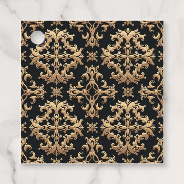 Fyrkantiga favorittaggar gåvor etiketter (Framsida)