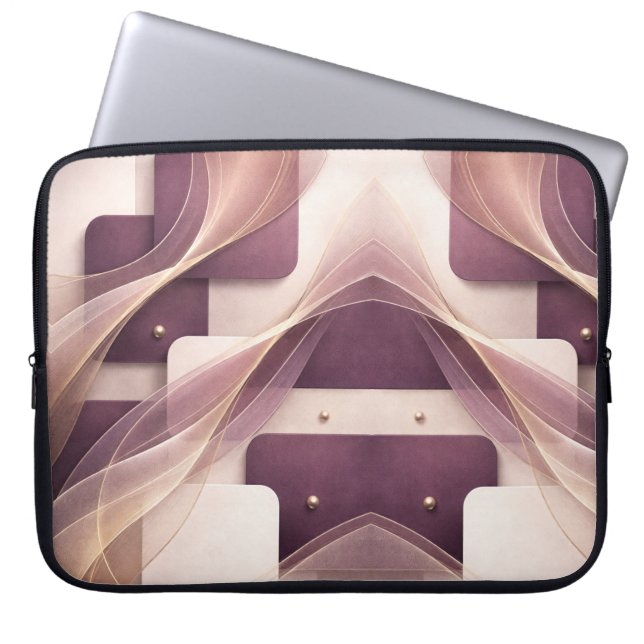Fyrkantiga former AI-konst  Laptop Fodral (Framsidan)