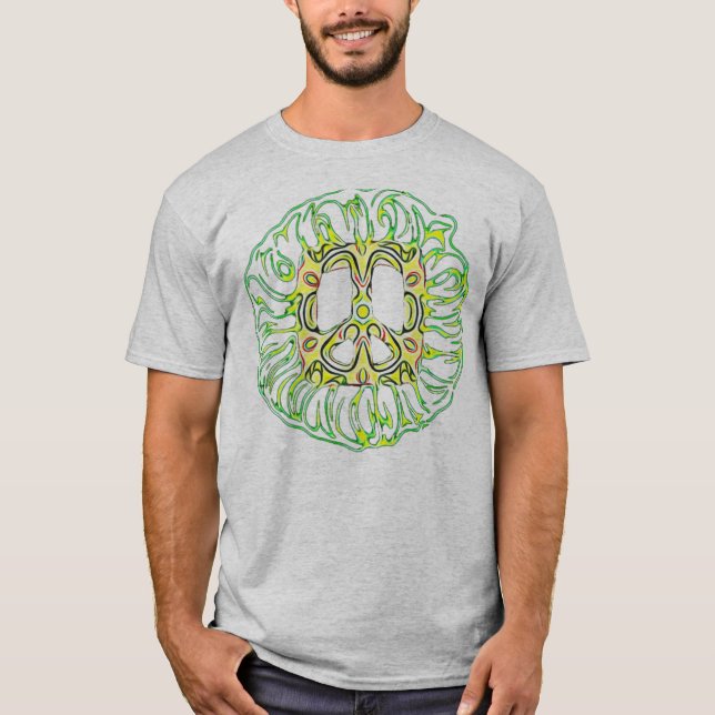 Fyrkantiga fredsflammor t shirt (Framsida)