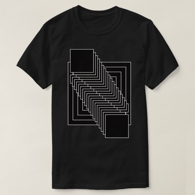 fyrkantiga höjdpunktsutkast t shirt (Design framsida)