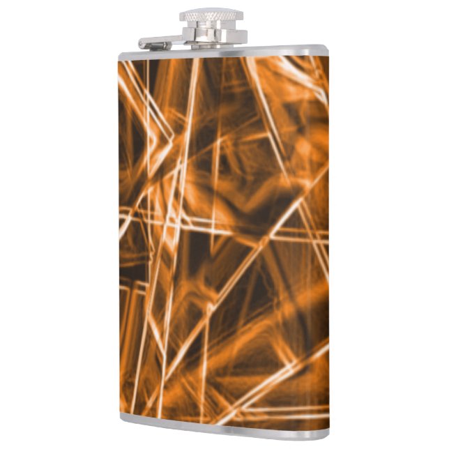 Fyrkantiga hörn och "neon"-orangar fickplunta (Vänster)