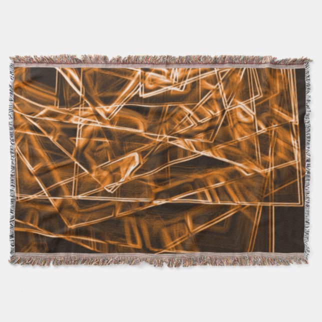 Fyrkantiga hörn och "neon"-orangar filt (Framsidan)