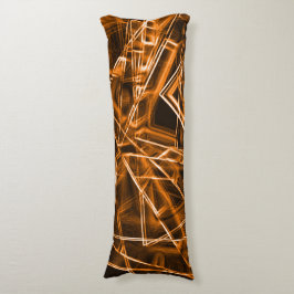 Fyrkantiga hörn och "neon"-orangar kroppskudde