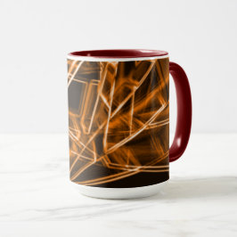 Fyrkantiga hörn och "neon"-orangar mugg