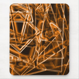 Fyrkantiga hörn och "neon"-orangar musmatta