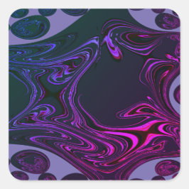 Fyrkantiga kvadratfästpunkter fyrkantigt klistermärke